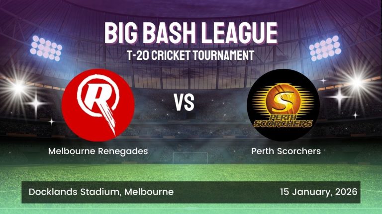 BBL ID Login ID WINMATCH365 Melbourne Renegades vs Perth Scorchers