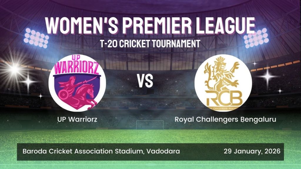 Login WPL ID Cric Match 365 UP Warriorz vs Royal Challengers Bengaluru WPL 2026